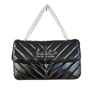 Nicole Miller Black Quilted Chain Bag Crossbody Purse Small Brand New Retail $50